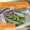 U.S. Kitchen Supply Stainless Steel Colander Strainer - 6-Quart Collapsible Colander with Expandable Rubber Handles - Rectangular Sieve, Fine Mesh Stainless Steel Strainers and Colanders for Kitchen